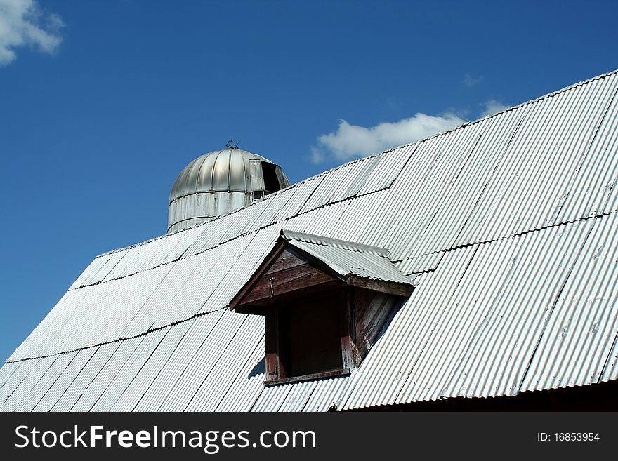 Barn Window With Silo