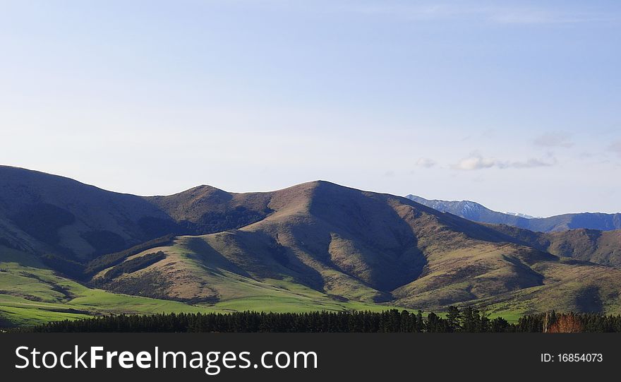 Beautiful Hillside Landscape in Newzealand