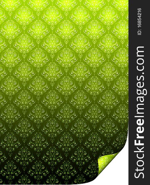 Textural Flower Green Background