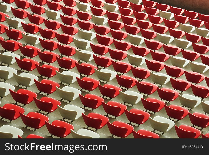 Auditorium seats are neatly arranged