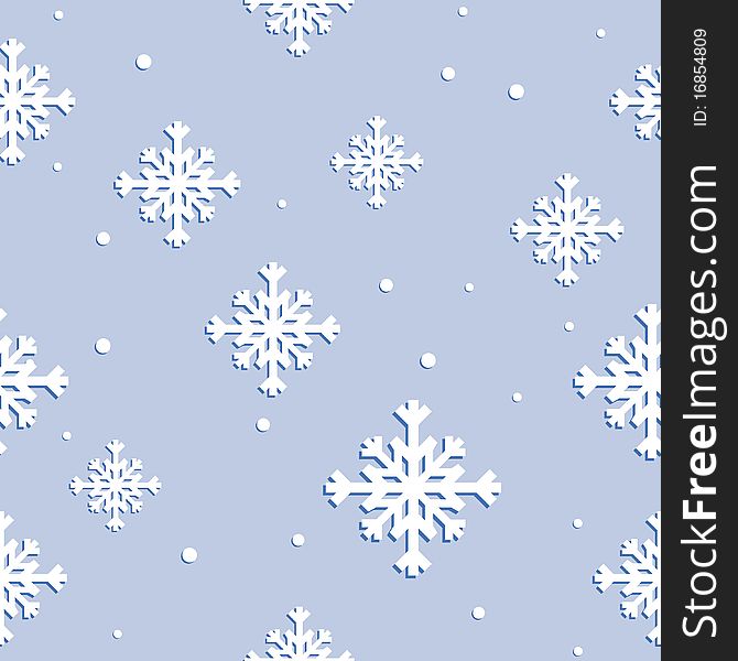 Seamless texture with snowflakes