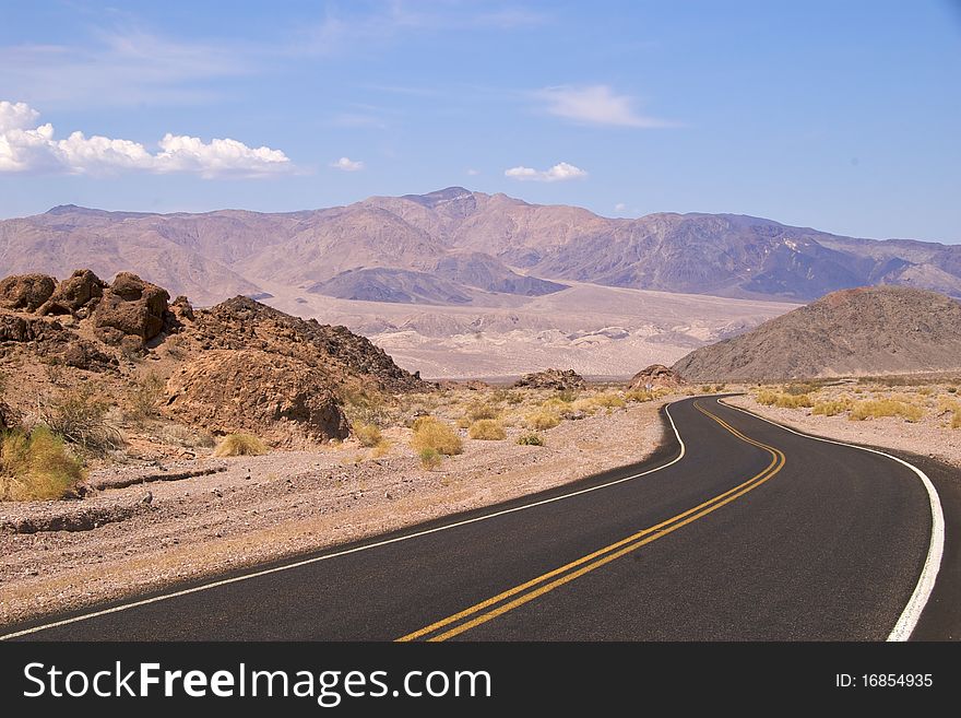 Death Valley road near Badwater Basin