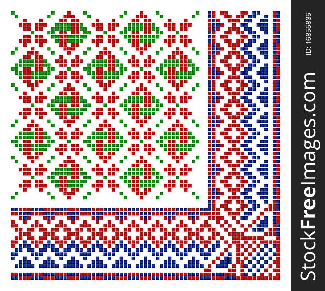 The complete set of patterns similar to an ancient russian ornament. The complete set of patterns similar to an ancient russian ornament.