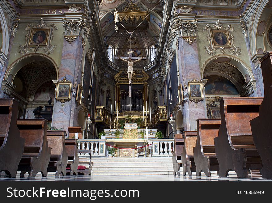 Interior of the Basilica of Santa Maria Maggiore, Bergamo Alta