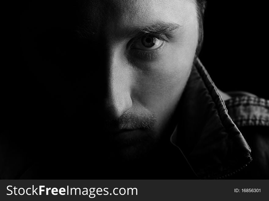 Portrait of young man. studio shot