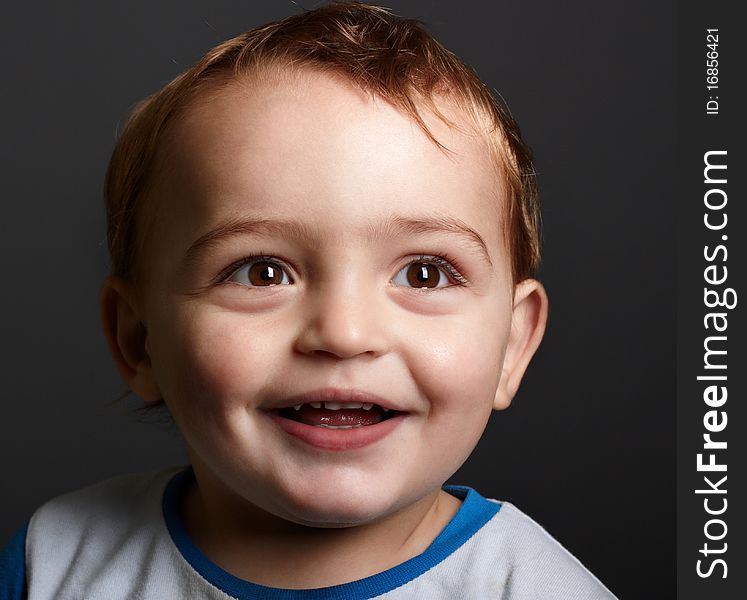 Portrait of small boy. studio shot