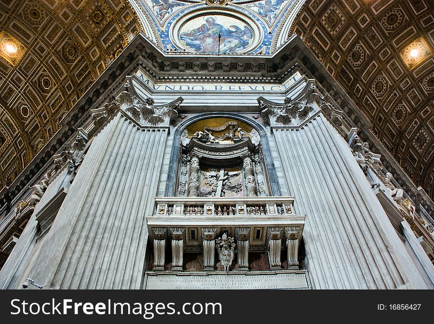 The grand majesty of St. Peter's Basilica in Rome. The grand majesty of St. Peter's Basilica in Rome