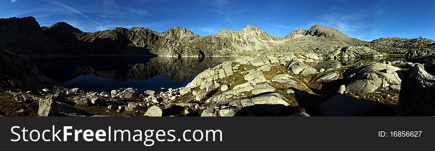 Picture is taken during hiking in pyrenees mountains. This beautiful place is situated in Sant Maurici national parc, taken in 2500 meters above sea level