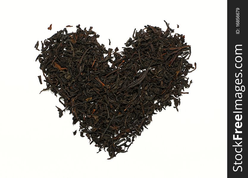 Tea Heart Isolated On The White Background