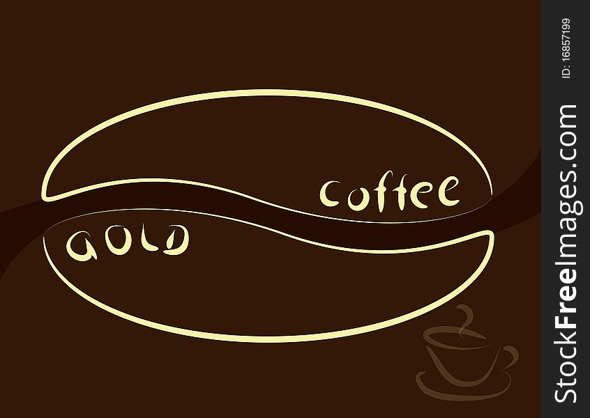 Coffee grain with cup as logotype. Coffee grain with cup as logotype