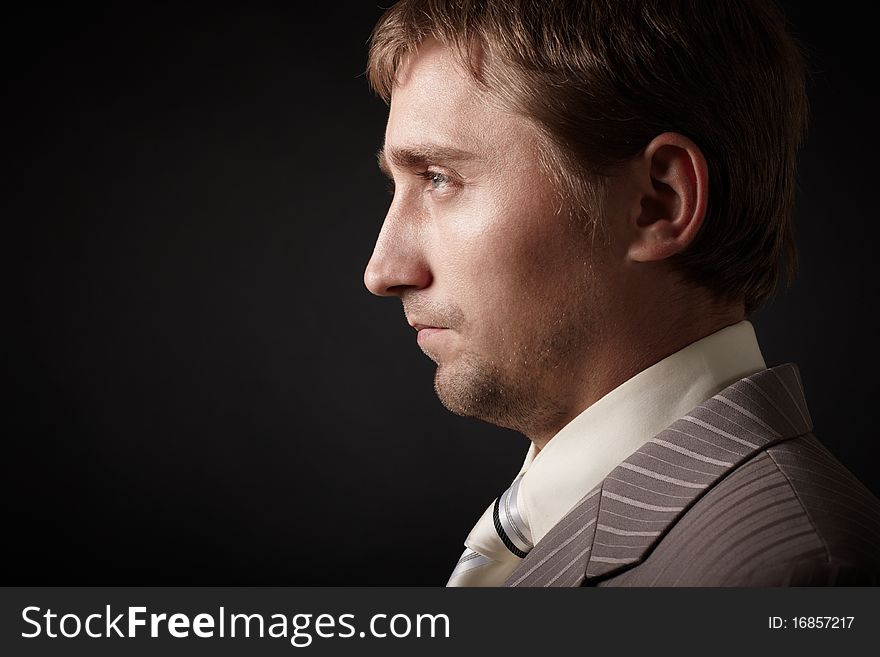 Portrait of young man. studio shot