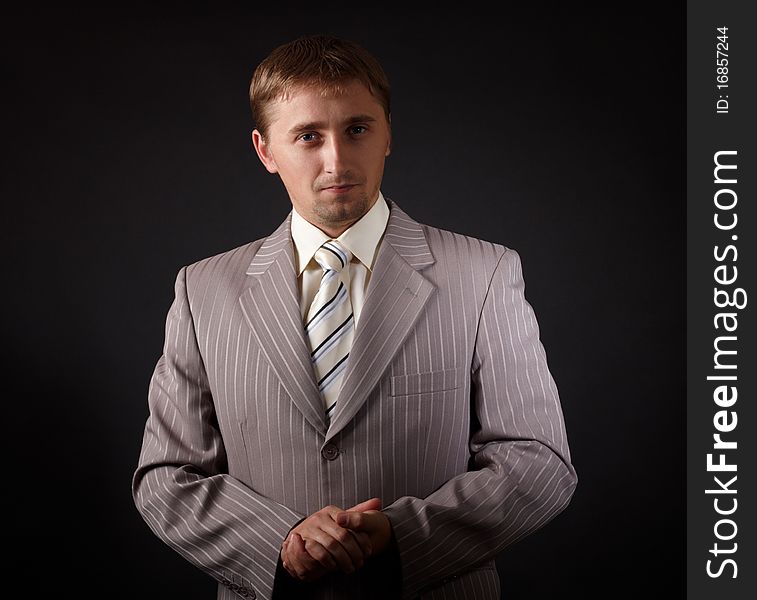 Portrait of young man. studio shot