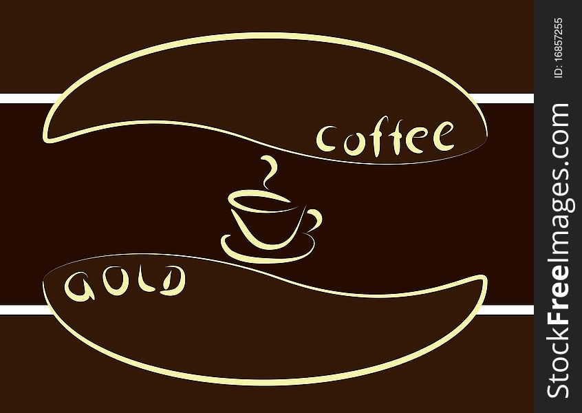 Coffee grain with cup as logotype. Coffee grain with cup as logotype
