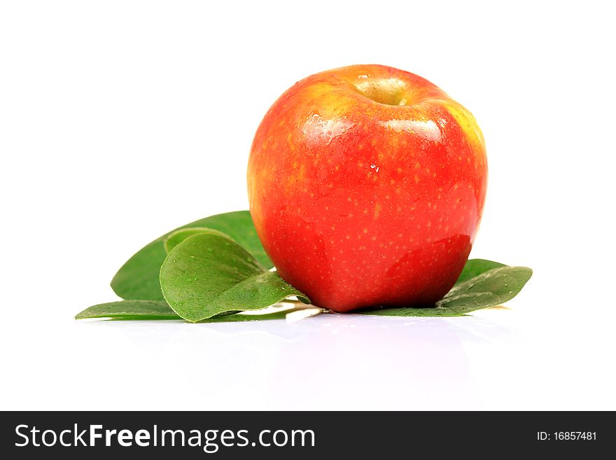 Fresh apple isolated on white background.