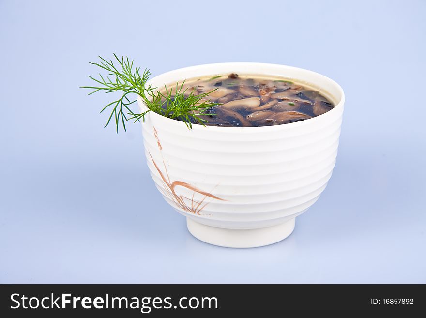 A traditional Japanese soup made of vegetables with dill