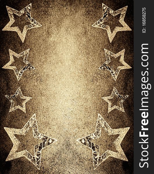 Abstract brown paper background with star