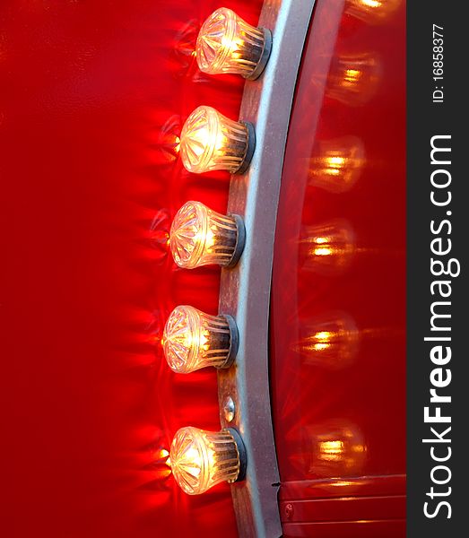 Abstract red christmas lamp. festive garland