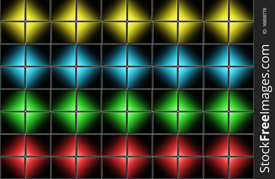 Illustration of colorful cube mosaic