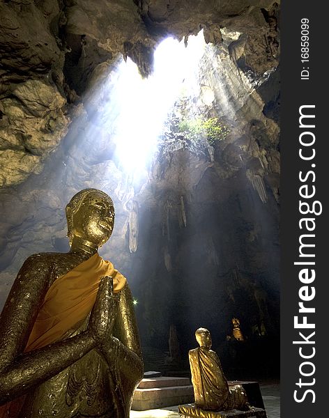 Buddha statues at Kho Luang cave , Phetburi city , Middle of Thailand. Buddha statues at Kho Luang cave , Phetburi city , Middle of Thailand.