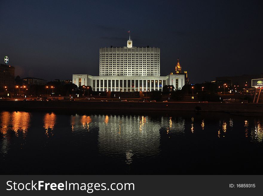 Russian White House At Night