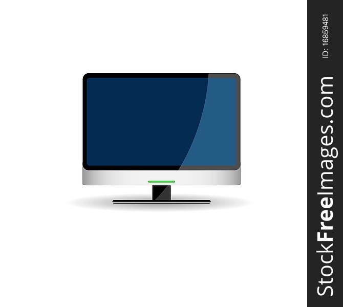 Vector Image Of Monitor