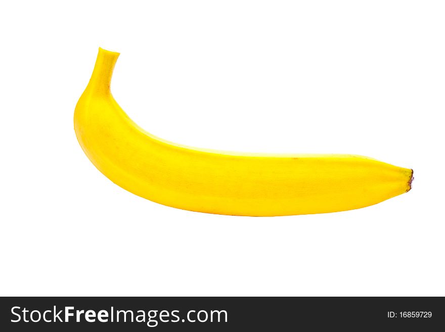 Ripe banana isolated on white background