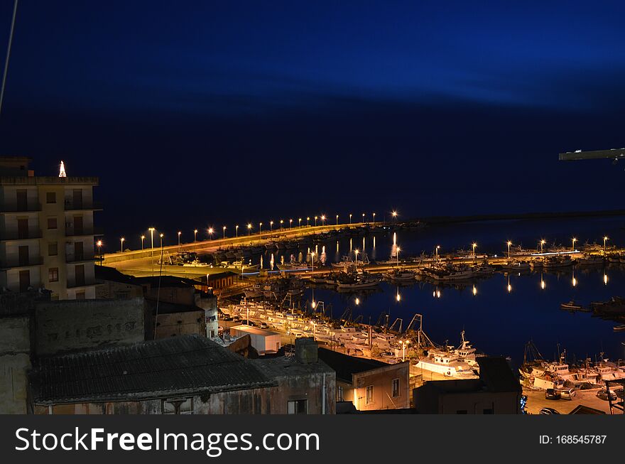 The Port of Sciacca, in province of Agrigento, Sicily Italy