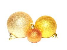 Gold Christmas Balls Stock Photography Gold Christmas Balls Stock Photography