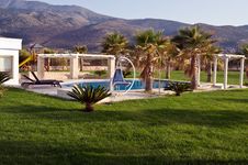 Swimming Pool At The Luxury Villa, Crete, Greece . Royalty Free Stock Photography Swimming Pool At The Luxury Villa, Crete, Greece . Royalty Free Stock Photography