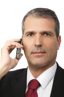 Businessman Calling On Mobile Phone Stock Photo Businessman Calling On Mobile Phone Stock Photo