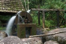 Wooden Waterwheel. Royalty Free Stock Images