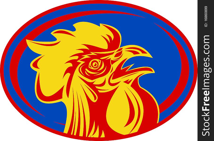 French Mascot Rooster Cockerel