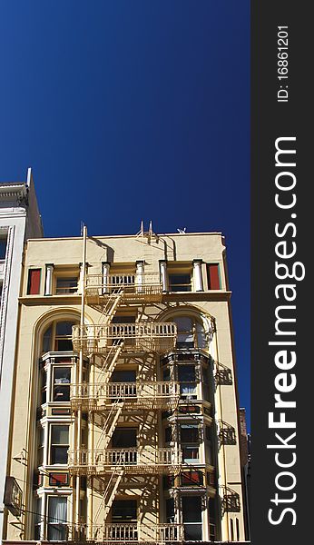 Building With External Fire Escape Staircase