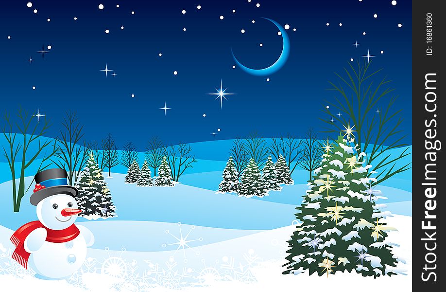 Abstract Christmas background with snowflakes stars and ornaments