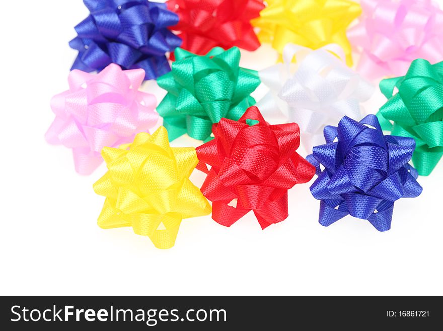 Ribbon bow isolated on white background