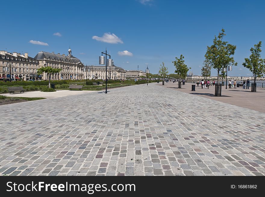 Quai de la Douane located at Bordeaux, France. Quai de la Douane located at Bordeaux, France