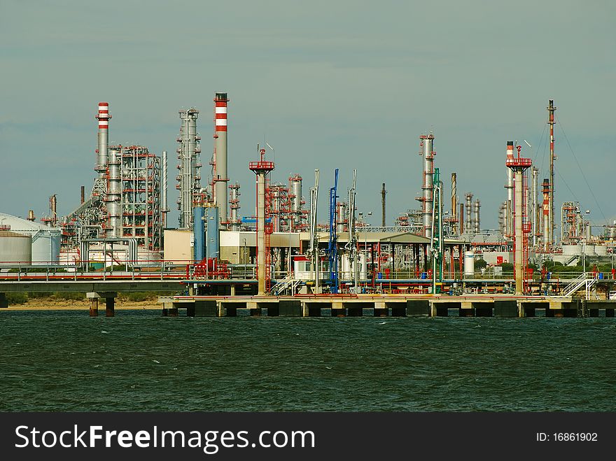 Big refinery - Oil and gas factory. Big refinery - Oil and gas factory.