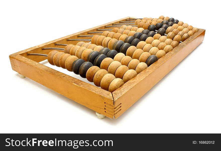 Old Wooden Abacus Close Up