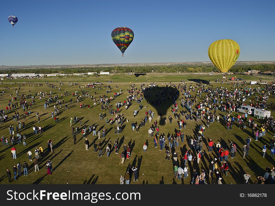 Crowd at the Balloon Fiesta in Albuquerque New Mexico. Crowd at the Balloon Fiesta in Albuquerque New Mexico