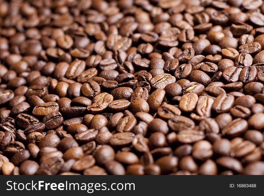 Close-up coffe beans for background