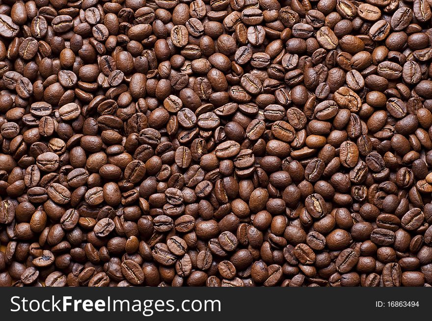 Many coffe beans for background. Many coffe beans for background
