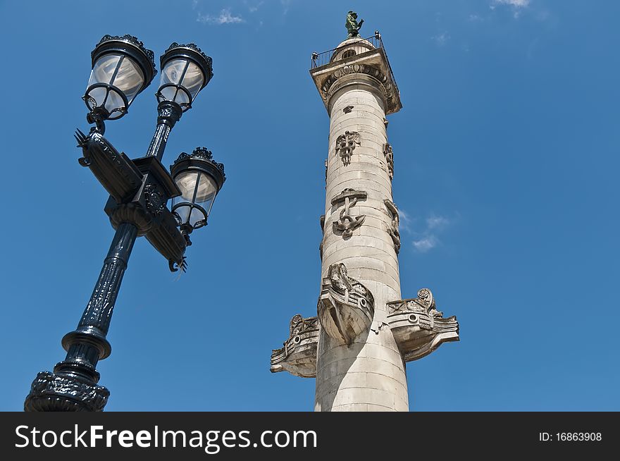 Columns of Rostrales located at Bordeaux, France. Columns of Rostrales located at Bordeaux, France