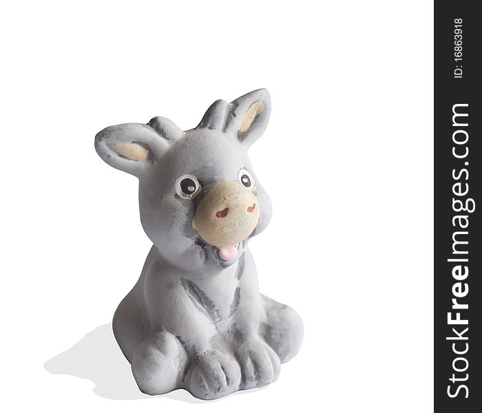 The small amusing toy goat-children's toy