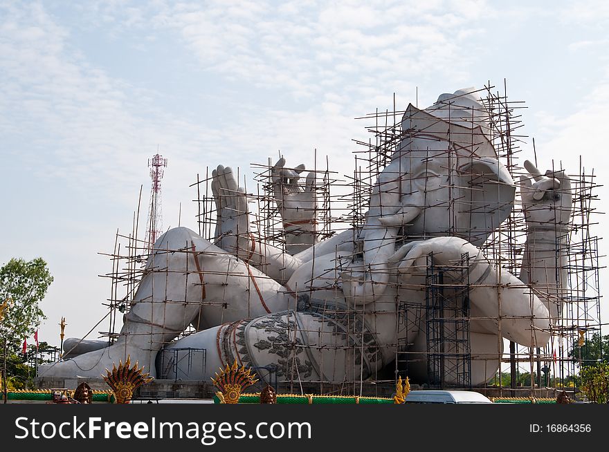 Ganesha under construction at Nakhonnayok province, Thailand.