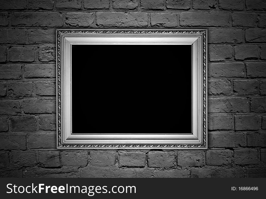 Brick wall with a frame