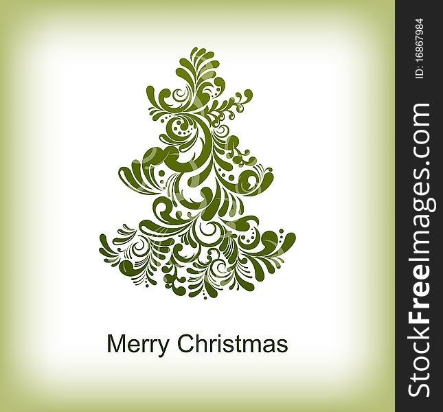 Abstract Christmas card with editable text, eps10