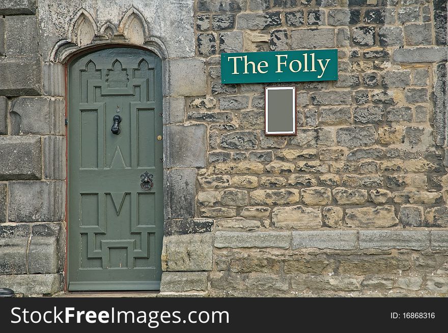 The folly building at settle in yorkshire in england. The folly building at settle in yorkshire in england