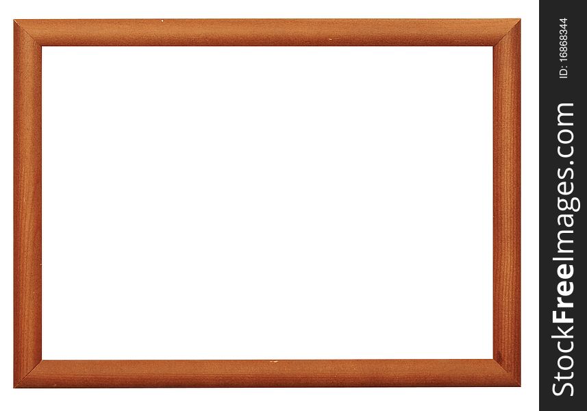 Wooden photo frame isolated on white background. Wooden photo frame isolated on white background