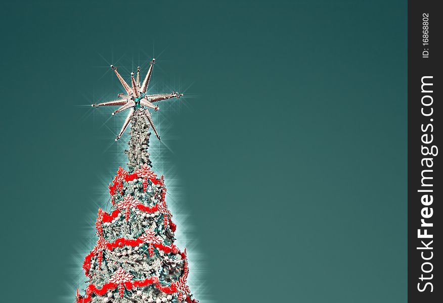 The christmas tree. Abstract effect.