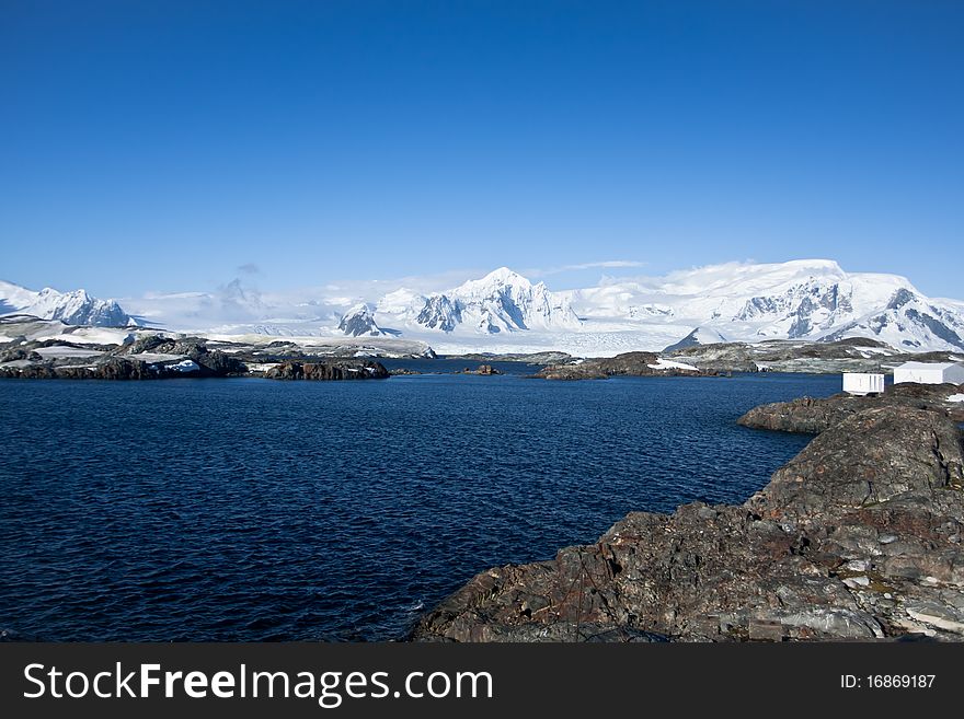 Beautiful view of mountains in Antarctica. Beautiful view of mountains in Antarctica